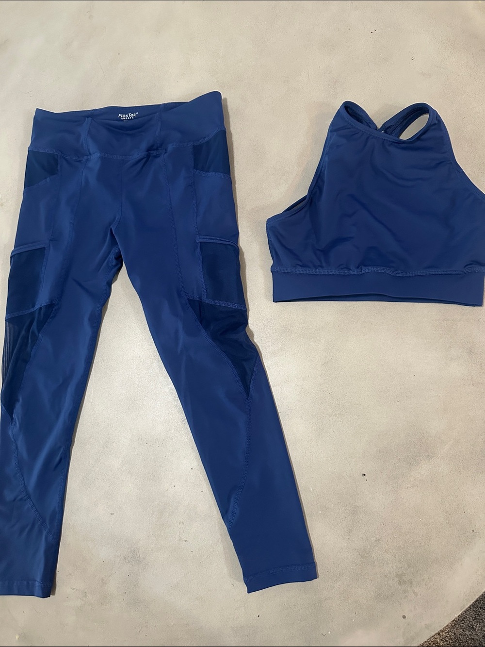 FlexTek High-Waist Performance Leggings set in Navy